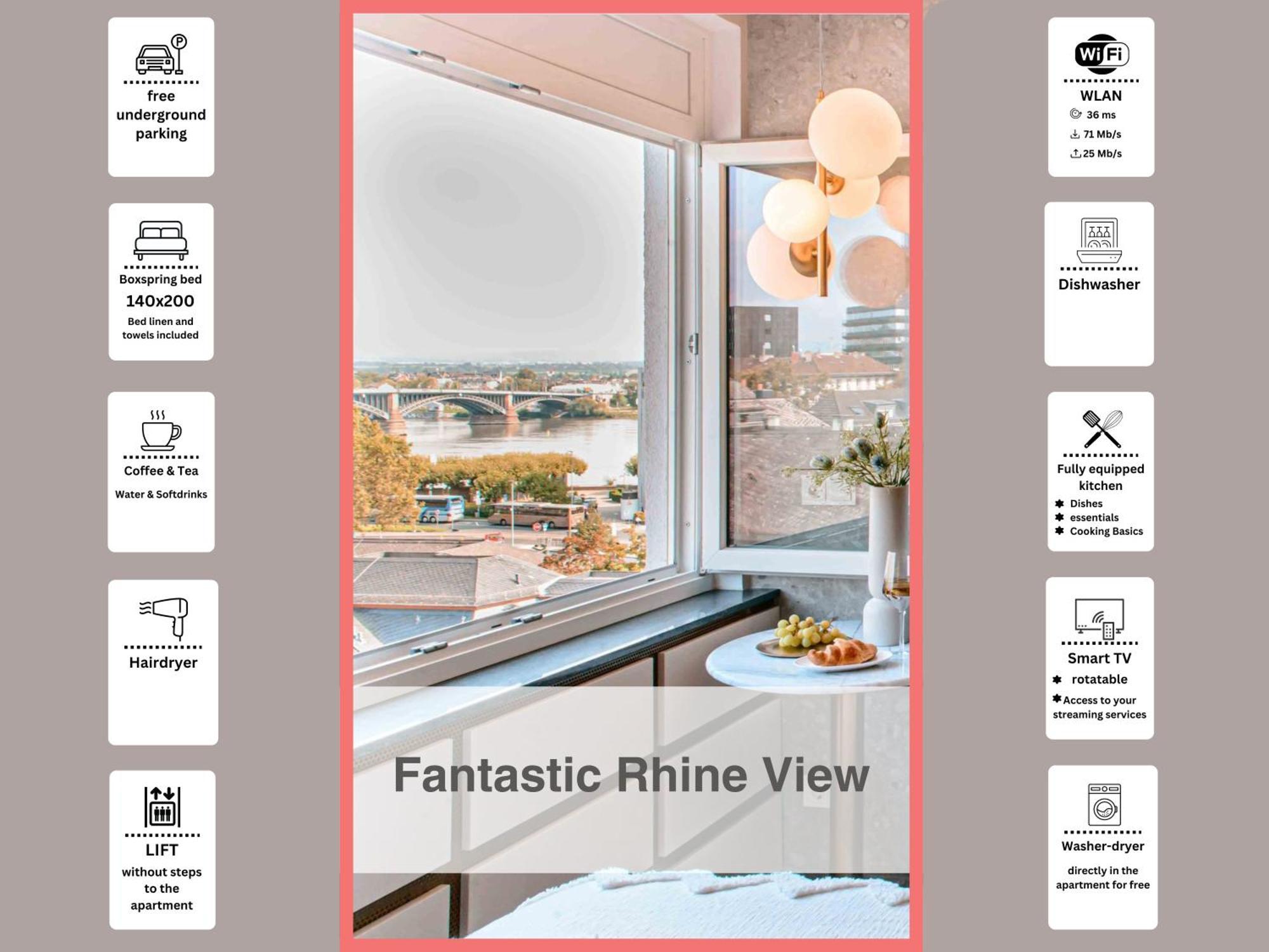 Hidden Treasure Business Apartment Mainz - Fantastic Rhine View In Center Of Mainz Old Town Eksteriør bilde